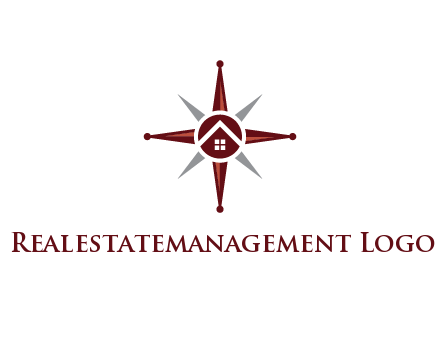 house in star compass travel logo