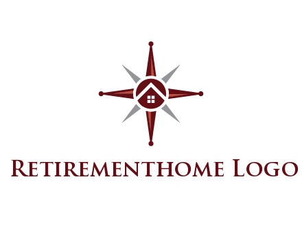 house in star compass travel logo