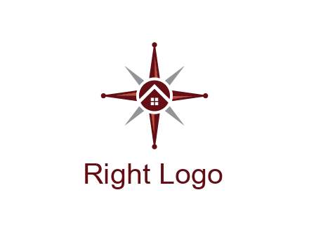 house in star compass travel logo
