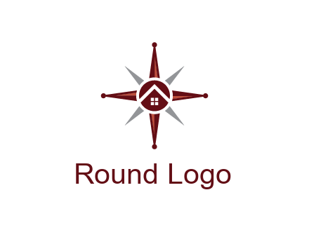 house in star compass travel logo