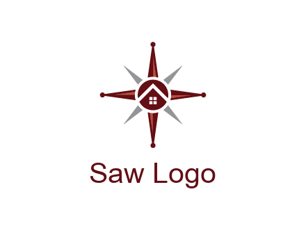 house in star compass travel logo