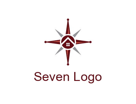 house in star compass travel logo