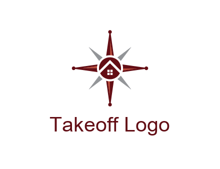 house in star compass travel logo