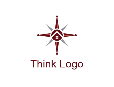 house in star compass travel logo