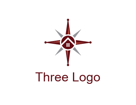 house in star compass travel logo