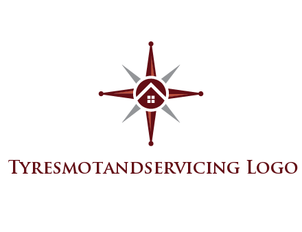 house in star compass travel logo