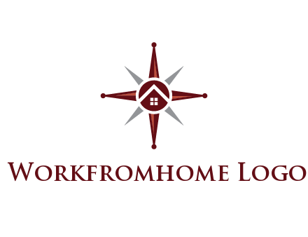 house in star compass travel logo