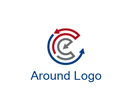 maze pattern arrows communication logo