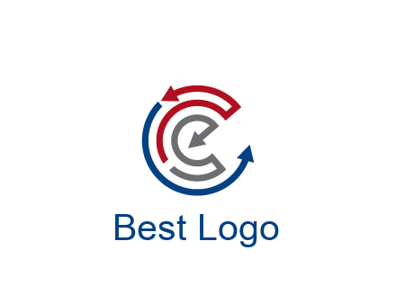 maze pattern arrows communication logo