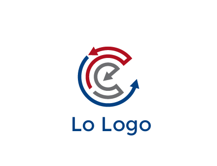 maze pattern arrows communication logo