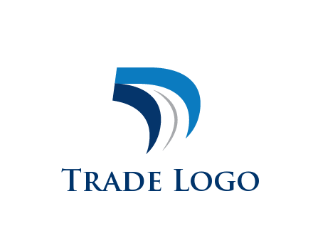 abstract letter D logistics logo