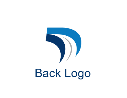abstract letter D logistics logo