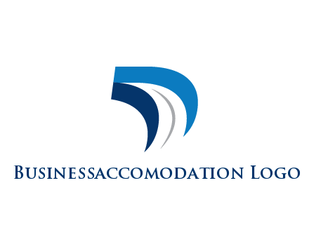 abstract letter D logistics logo