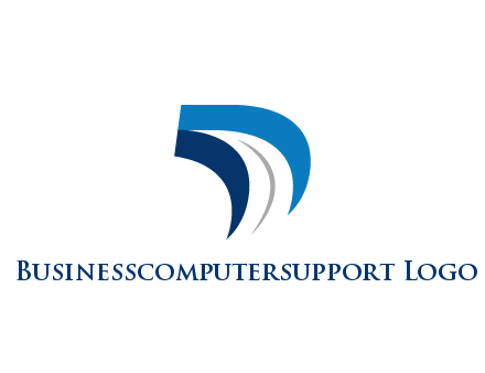abstract letter D logistics logo