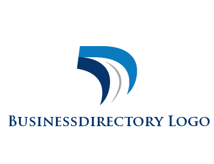 abstract letter D logistics logo