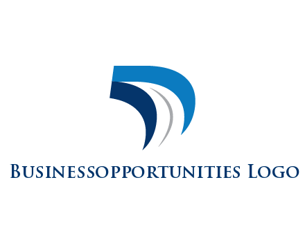 abstract letter D logistics logo