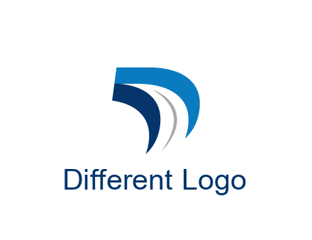 abstract letter D logistics logo