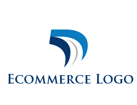 abstract letter D logistics logo