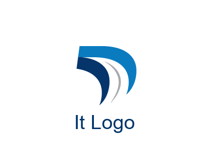 abstract letter D logistics logo