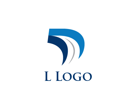 abstract letter D logistics logo