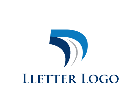 abstract letter D logistics logo
