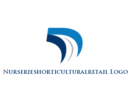 abstract letter D logistics logo