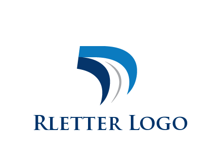 abstract letter D logistics logo