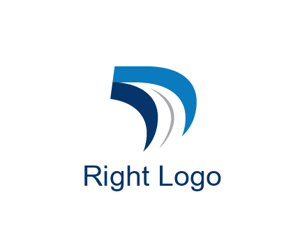 abstract letter D logistics logo