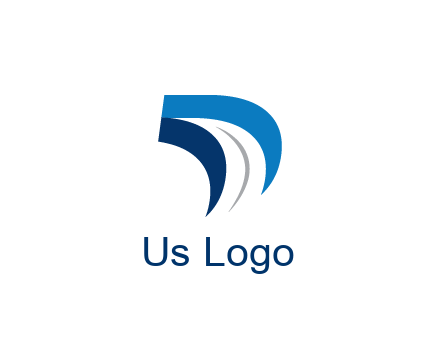 abstract letter D logistics logo
