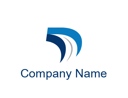 abstract letter D logistics logo
