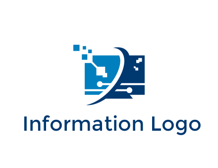 digital computer information technology logo