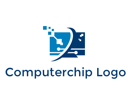 digital computer information technology logo