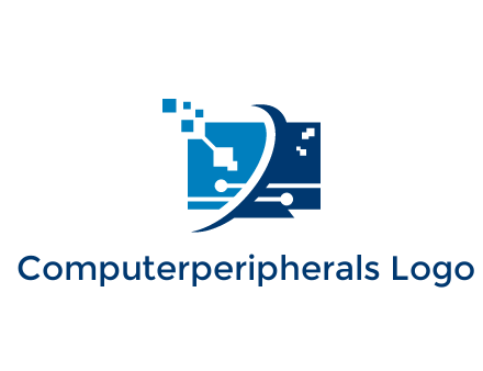 digital computer information technology logo