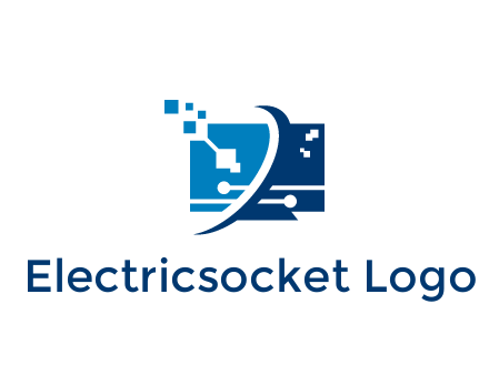 digital computer information technology logo
