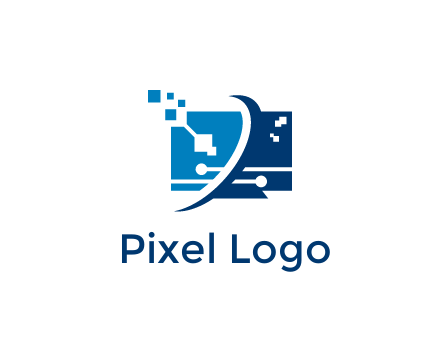 digital computer information technology logo