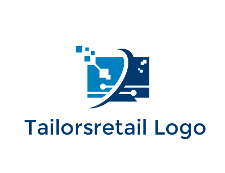 digital computer information technology logo