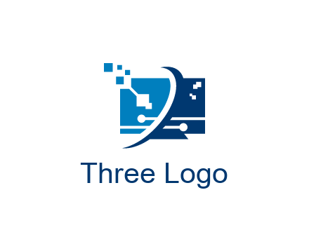 digital computer information technology logo