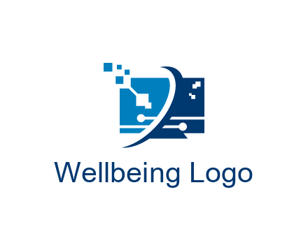 digital computer information technology logo