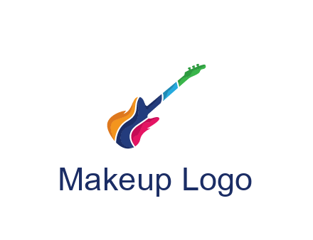 colorful guitar music logo