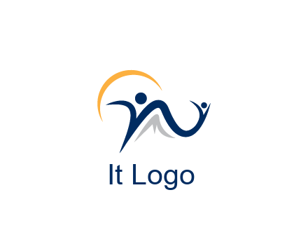 swoosh with people community logo