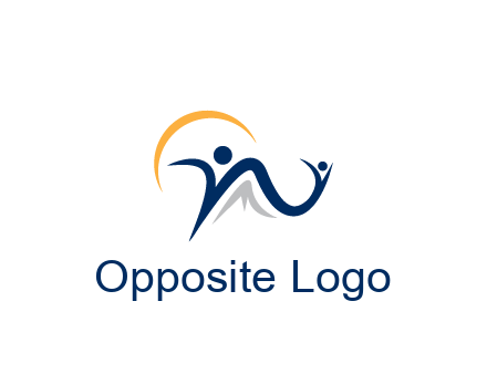 swoosh with people community logo