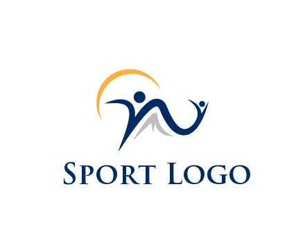swoosh with people community logo