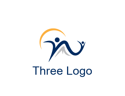 swoosh with people community logo