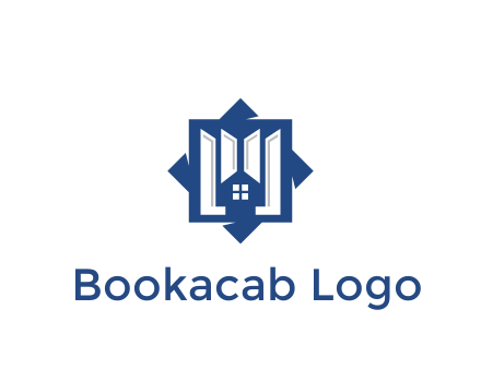 abstract rhombus with house real estate logo
