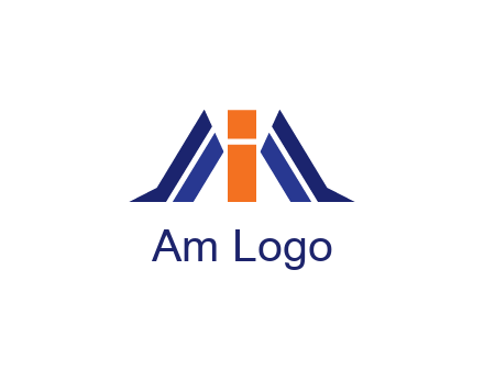 letter I with side bar communication logo