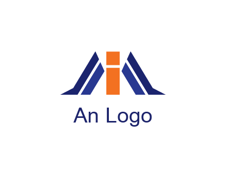 letter I with side bar communication logo
