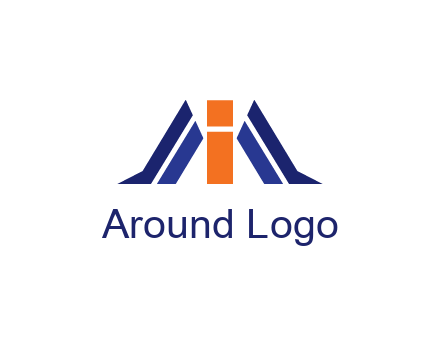 letter I with side bar communication logo