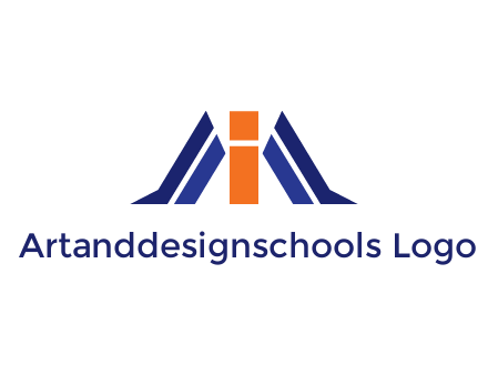 letter I with side bar communication logo