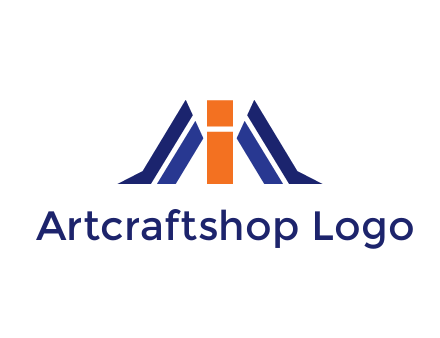 letter I with side bar communication logo