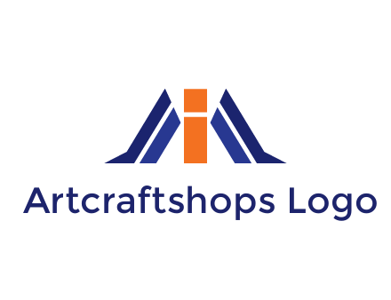 letter I with side bar communication logo